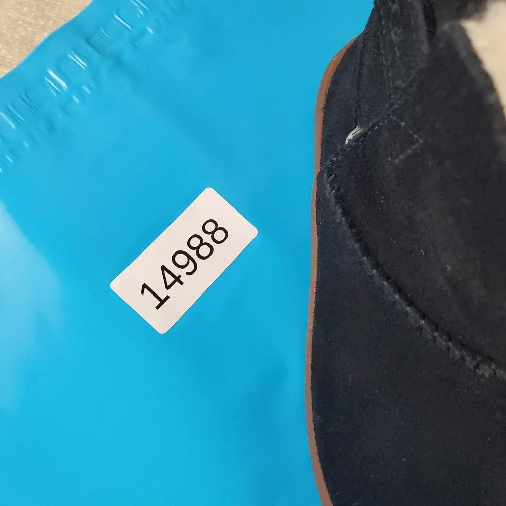 Ugg Keelan II Kids Bootie Sz 12 Comfort Black Suede Plush Lined Hook & Loop Boot